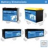 12V 24V 100Ah 200Ah LiFePO4 Battery Pack 50Ah Grade A Lithium Iron Phosphate Battery Built-in BMS For RV Camper EV House Storage