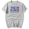 Magliette da uomo Moda Tiger King Joe Exotic For President Stampa T-shirt Uomo Estate Casual Camicia a maniche corte in cotone Harajuku Streetwear