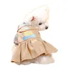 Hondenkleding K5DC Hondenkostuumjurk Katkleding Cute Duck Print Outfits kleine dierenkleding 230504