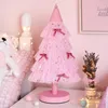Bordslampor rosa julgran ledde för sovrum hem deco barn rum nattbord tjej dekorationer