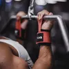 Levantamento de peso levantamento de peso alças de pulso apertos suporte pull ups deadlifts haltere ginásio cintas treinamento de força halteres de fitness