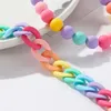 Pulseiras de arco -íris de miçangas acrílicas coloridas moda feminina jóias de pulseira Bracelete de combinação multicolor