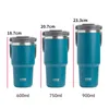 Tumblers 600 ml 750 ml 900 ml Coffee Cup Thermosfles Roestvrij staal Doublelager isolatie Koud en autoraismok Vacuüm Flask 230503