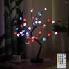 Dekoratif çiçekler led peri gece ışığı rgb bonsai ağaç masa lambası pil usb ev başucu yatak odası düğün Noel dekor için güç