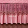 Bedding Sets Crystal Velvet Thick Bed Skirt Lace Bedspread Pillowcase 1/3pcs Girls Bedclothes Sheet Wedding Home #sw