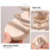 Sandaler Summer Childrens Girls Gladiator Sandaler Crystal Princess Solf Shoes Non-Slip Breattable Fashion Kids Sandaler Girls 230503