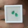 Diamantes soltos Corte de pêra meisidiana 4x6mm 07 forma de gota hidrotérmica verde esmeralda gemstnoe 230503
