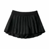 Spódnice Summer High talia Kobiety seksowne mini spódnice vintage plisowana spódnica Koreańska spódniczka tenisowa krótka biała czarna 230504