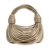 Evening Bags Personalized Creative 2023 Summer Fashion Wire Bundle Knitting Knot Single Shoulder Women Messenger Criss-Cross Solid