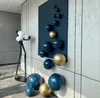 Lámparas colgantes pintura moderna lujo decorativa bola de acero inoxidable estéreo sala de estar instalación de arte colgante