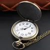 Pocket Watches Antique Unknown Copper Wire Puzzle Quartz Watch Men's And Women's Necklace Pendant Clock Retro Fob Chain