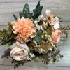 Dekorative Blumen Hydrangea Rose Artificial Bouquet 11 Heads Fake Hand Flower Wedding Decoration Home Table Decor1