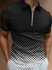 Herrpolos S5XL Casual Summer Short Sleeve Polo Shirts Manlig dragkedja Tee Shirt Topps Street Golf Clothing Clothing för 230503