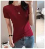 Damen T-Shirts Hohe Qualität S-3XL 2023 Sommer Shirt Frauen Y2k Lässiges Damen T-Shirt Sexy V-Ausschnitt Tops Kurzarm T-Shirt Damen Kleidung