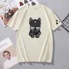 French Roostre de mangas curtas de mangas curtas Men's Fold Cotton Pure Casual Ins Trend 2023 Camiseta nova All Cotton T-shirt Summer