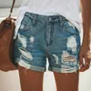 Women's Shorts Summer Vintage Faded and Distressed Ripped Jean Shorts with Pockets Large Size Woman Casual Hole Short Denim S-XXXL 230504