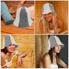 Rowerowe czapki 2 szt. Kapelusze modne mężczyźni Rosyjska sauna czapka łaźnia oddychająca od dawna dla dorosłych nakrycia deszczu