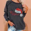 Sweats à capuche pour femmes Chic Lettre Tear Print Tees Shirt Femmes D'été O Cou À Manches Longues En Coton Léger T-Shirts Casual Vintage Tshirt Tops