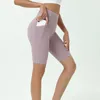 Designer Als Yoga Fem-punkt Barbie Shorts tunna täta passande stretch leggings kvinnor bär fitnessbyxor
