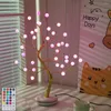 Fleurs décoratives Led Fée Nuit Lumière RVB Bonsaï Arbre Lampe De Bureau Batterie USB Puissance Pour La Maison De Chevet Chambre De Mariage Fête De Noël Décor