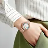 Rocos Rocos Luxury Elegant For Women Rose Gold Fashion Fashion Ladies Quartz Diamond Wristwatch feminino R0260