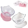 Cat Bowls Dubbel transparent hund PET Non-halk Upphöjd stativ Enkel vattenmatare Valp Elevated Feeding Food Dish Kitten Tillbehör