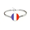 Bangle flagga armband Polen Tyskland Ryssland Frankrike Portugal Serbia England kvinnliga smycken