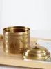 Tools Solid Brass Kitchen Storage Tank Coffee Pot Sugar Bowl Tea Pot Carving Retro Style Tea Caddies With Lid Copper Kitchen Storage