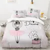 Bedding Sets Duvet Cover Set 140 200 Bed Linen 2 People Cartoon Kids Baby Child For Home Lovely Little Girl