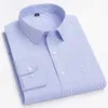 Camisas de vestido masculinas homens homens xadrez listrado camisas listradas de alta qualidade manga longa homem social smart casual cutel mole regular ajuste nova moda p230427