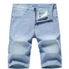 Jeans Men Surquim de jeans 2023 Summer Shorts clássicos de seção fina azul preto