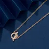 Porco Pingente Pingente de Pingente Mulheres Círculo de Diamante Full Diamond Pingente Chain Love Jewelry Gift