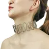 Chokers Smootve Curve Metal Metal Torques Bib Neck Charkar