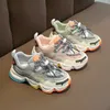 Athletic Outdoor Autumn Rainbow Kids Sport Shoes For Girls Sneakers Studenter andas Mesh Child Non-Slip Shoes Girls Sneakers Light Shoes Boys AA230503