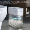 Waste Bins 14l Smart Bathroom Trash Can Automatic Bagging Electronic White Touchless N Sensor Garbage Bin Home 230504