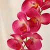 Decorative Flowers 5Pcs/lot 9Heads Large Butterfly Orchid Artificial Decoration Home Wedding Display Fake Silk Branch Wreath