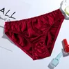 Women's Panties Women Silk-like Satin Bikini Underwear Breathable Solid Color Briefs NOV99