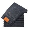 Herrenjeans SULEE Autumn Volcanic Rock Fabric Herren Business Jeans Classic Style Schwarz Blau Denim Stretch 230503