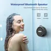 Alto -falante Bluetooth impermeável IPX7 com microfone, alto -falante de chuveiro portátil Bluetooth som de som estéreo
