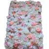 Flores decorativas TONGFENG Mixcolor 3D Paneles de pared de flores Seda artificial Rosa Hortensia Peonía Floración Telón de fondo de boda hecho a mano