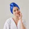 Superabsorbent anti-frizz Instant Dry Double tyg Microfiber Satin Hair Turban Torkning Easy Twist Handduk DF125