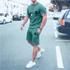 Męskie dresy mody sporty każeniowe każenki garnitur i szorty 3D z nadrukiem krótkiego rękawu Activewear Summer Street Sportswear 230503