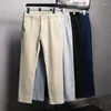 Men's Pants 2023 Pure Cotton Fashion Trend Spring Summer Versatile And Easy To Take Care Of Leisure Trousers Men'S Light Business