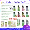 100% original Kulx 10000 puffs engångsvapet Pen E Cigarett 850mAh Uppladdningsbart batteri 20 ml Cartridge Starter Kit Big Bar Kit Portable Package
