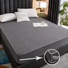 Almohadilla de colchón impermeable espesar Protector respetuoso con la piel sábana ajustable duradera cubierta de cama alfombrilla de látex 150x200 180x200 160x200 230503