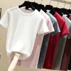 Koszule damskie Wysokiej jakości S-3xl 2023 Letnia koszula Kobiety Y2K Casual Women Tee Sexy V-dół Topy z krótkim rękawem T-shirt Damies Cacies