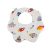 Hair Accessories Summer Baby Feeding Bibs 6 Layers Cotton Petal Infants Print Crepe Saliva Towel Born Toddler Soft Burp Cloth Cute Kid Bib