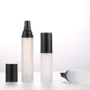 50 pz 20 ml 30 ml 50 ml Nero Glassato Airless Pompa Bottiglia di Vuoto Contenitore Riutilizzabile Dispenser di Plastica Flaconi Cosmetici Da Viaggio