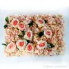 Fleurs décoratives INS 60 cm x 40 cm mur de fleurs de mariage touche réelle artificielle Rose hortensia accessoires de photographie événement fête cerf