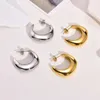 Hoop Earrings Stainless Steel Earring Women Boho Minimalist C-shape Hoops Post Jewelry Hypoallergenic